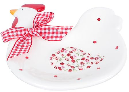 VINTORKY Assiette à Dessert Créative Rouge à Motif Animal Relief Plat Saladier Décoratif Empilable Pour Service Moderne Maison Et Restaurant