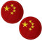 2 X China Flag Patch Round – Iron-On Embroidered Badge (5cm) – National Red Flag with Five Yellow Stars for Travel, Cultural Pride & Backpacks