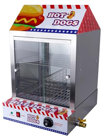 Commercial Hot Dog Steamer With Bun Warmer Hot Dog Machine 2 Tiers Sausage Heater For Parties (Big(Hot Dog Bun Steamer))