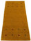 Gold Gabbeh Teppich 100% Wolle Orientteppich Handgewebt Loom Brücke G625T3 (Maße: 70X140 cm)
