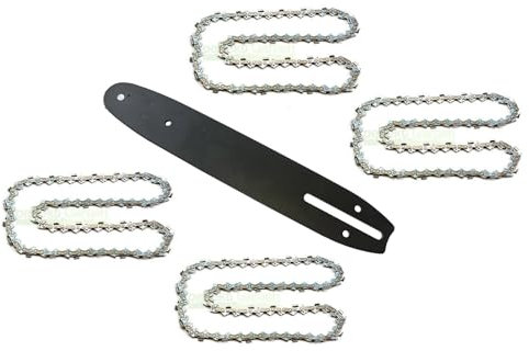 25cm 1,3mm 3/8 40TG Schwert +4X Kette kompatibel mit GreenWorks G24CS25 24V Ferrex WWS-AKS40-SP