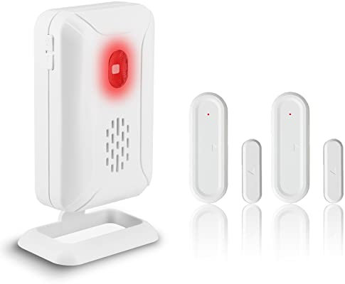 Drahtlose Türklingel, NineLeaf Tür offen Sensor Alarm, Pass-Through-Fenster-Alarm-Sensor für Home Store Office, Unterstützung 5 Modi 36 Melodien 120M Übertragungsabstand 1Empfänger 2Glockenspiel