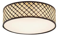Qazqa - Orientalisch Orientalische Rattan Deckenleuchte I Deckenlampe I Lampe I Leuchte mit Schwarz 40cm - TremmoI 3-flammig I Wohnzimmer I Schlafzimmer - Bamboo Rund - LED geeignet E27