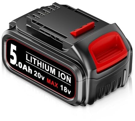 18V 5.0Ah DCB200 Li-ion Battery Replacement for DeWalt 18V Battery Compatible with DeWalt DCB201 DCB202 DCB203 DCB204 DCB205 DCB206