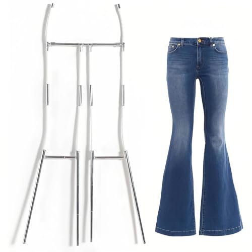 SAYEYBU KleiderbüGel FüR Mannequin-Hosen, Schneiderpuppen-PräSentationsstäNder, Metallrahmen, Mit Verstellbarer Taille Und Beinen, Modische Schneiderpuppe FüR Hosen,A