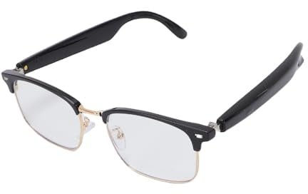 AI -Übersetzungsbrille, Smart Brille Bluetooth V5.3, Berührungs- und Sprachkontrolle, mit Mikrofon -Lautsprecher, Support Musikanruf, 100+ Sprachen Intelligent