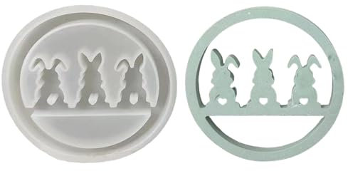 amangul Kreative Silikonformen zum Aufhängen an der Wand, Dekoration, Hasenform, Silikon-Textur für Handarbeit