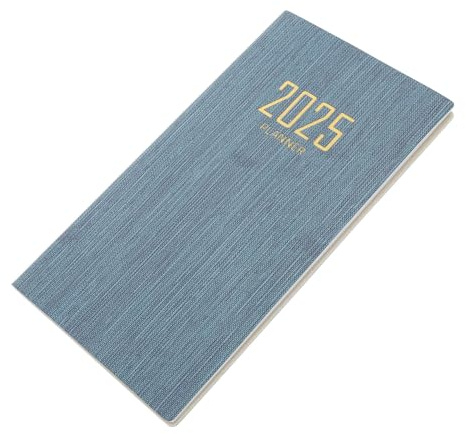 LOLIPPYY Tagesplaner Notizbuch Büro Zubehör Mehrfunktionaler Monats Jahreskalender Eleganter Blauer Planer für Tägliche Organisation und Akademische Planung