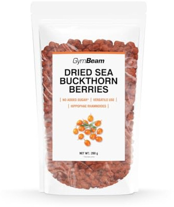 GymBeam Bacche Secche di Olivello Spinoso - Senza Zuccheri, Ricche di Fibre, Senza Glutine e Lattosio, Perfette per Snack, Ricette e Tè, Gusto Fresco e Leggermente Aspro