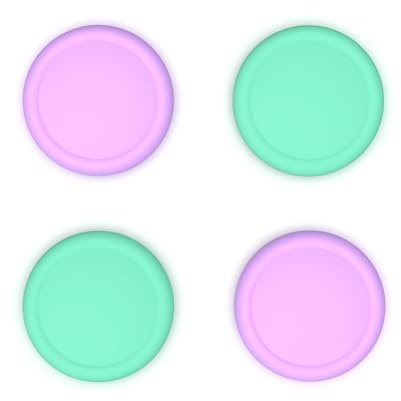 playvital pour Switch 2 Capuchon Joystick-Violet Doux & Vert Menthe，4 PCS | Thumbstick Grip Cover Joycon pour Nintendo Switch 2 Manette Accessoires,Caps Joystick Analogique
