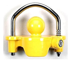 RING Heavy Duty Trailer Hitch lock With 2 Keys - Bright Yellow Colour for Added Visual Security