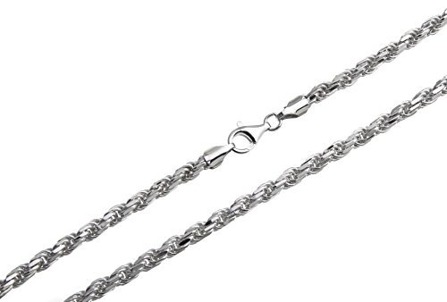 4,5mm Kordelkette - 925 Sterling Silber, Länge 38-100cm