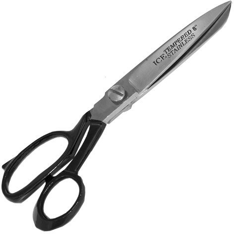 May Profi Schneiderschere 20 cm (8 Zoll) – Scharfe Stoffschere verchromt & rostfrei – Textilschere für Leder, Stoffe, Nähen – Robuste Zuschneideschere für präzise Schnitte