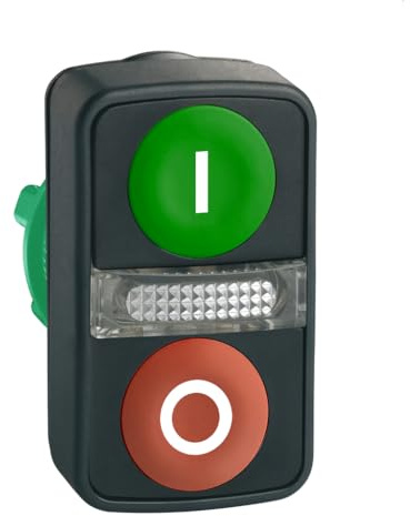 Schneider Electric Harmony XB5 Kappe Ø 22mm, Schwarz, Weiß Tastend Rechteckig Kunststoff, IP66