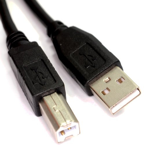 kenable USB 2.0 CERTIFIED Hi-Speed HQ Shielded A to B Cable Lead 2m BLACK [2 metres]