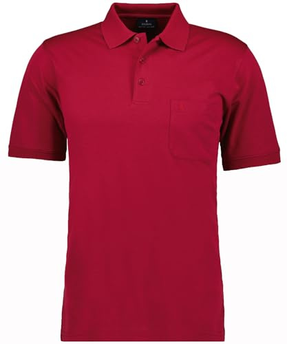RAGMAN Herren Softknit-Poloshirt Uni, mit Brusttasche