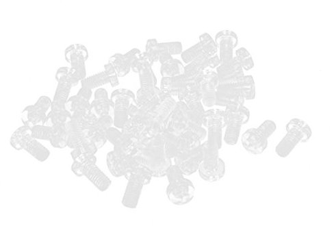 sourcingmap 50pcs Vis Plastique Acrylique M6 x 12 mm 1 mm pas Phillips tête cylindrique boulon clair