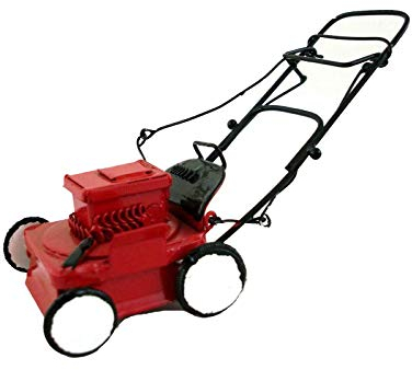Dolls House Miniature 1:12 Garden Shed Accessory Red Power Lawnmower Lawn Mower