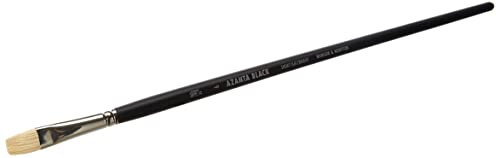 Winsor & Newton Azanta Pinceau Noir Plat Court Manche Long N°6