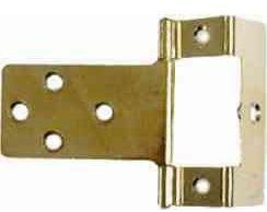 16mm (5/8) Electro Brassed Single Cranked Flush Hinge (1 pair)