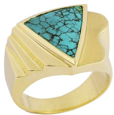 unique avenue - Ring 585 Gold Türkis