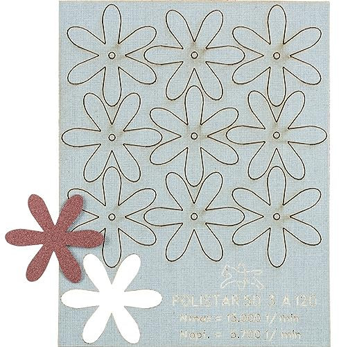 PFERD 661598 Polistar Fächerwerkzeuge, Ausführung PST, 120 Korngröße, 50mm x 3mm, 100 Stück
