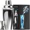 Nuvantee Cocktailshaker Set - Premium Bar Kit mit kostenlosem Messbecher - Cocktailrezepte - 0,7L Edelstahl Cocktail Shaker - Martinishaker, Mixer mit Sieb