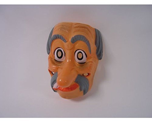 NET TOYS Opa Maske Großvatter Gesichtsmaske Opamaske Alter Mann Maske Greis Faschingsmaske Karnevalsmaske Faschingsmaske