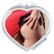 DIYthinker Trou Fishnets Robe Rose Chaud Fesses Sexy Girl Coeur Maquillage Compact Miroir de Poche Miroirs Mignon Petit Cadeau Portable à la Main