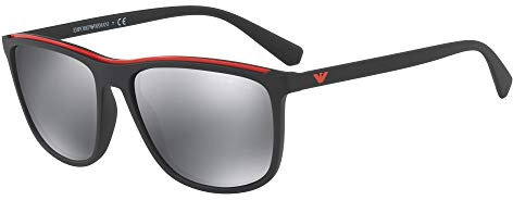 Emporio Armani Herren 0ea4109 50426g 57 Sonnenbrille, Schwarz (Matte Black)