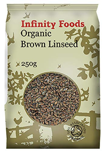 Infinity Foods Organic Whole Brown Flax Seeds [Linseed] 250g -