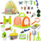 deAO Gioco di Esplorazione Set di Avventurieri Include Zaino, Kit Trappole Insetti e Accessori attività di Scienze Naturali per Bambini (26 Pezzi)