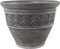 Muddy Hands 20 Litre Large Stone Look Plant Pot Outdoor Garden Round Vintage Plastic Planter (Grey)