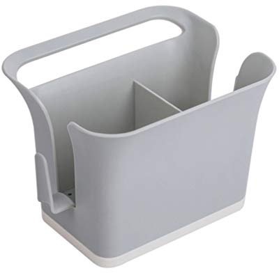 Cabilock Fregadero Cesta Colgante Fregadero Extraíble Jabón Esponja Titular Rack Grifo Lavaplatos Escurridor Escritorio Pluma Organizador Cosmético Gris