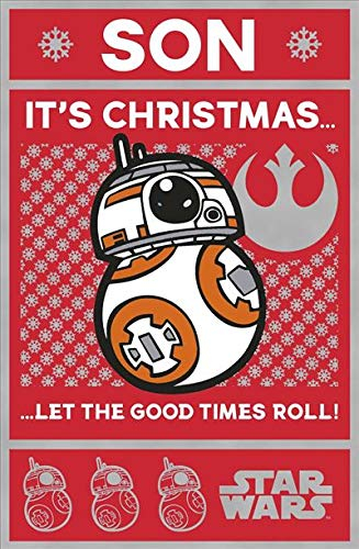 Weihnachtskarte für den Sohn, Star Wars Design, Rot
