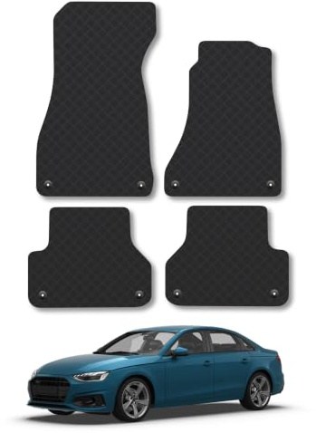 Audi A4 (2016-2025) 3mm Rubber Car Mats | Tailored Fit Durable Floor Mats Full Coverage Protection Waterproof Accessories Easy Clean Anti Slip Made in the UK