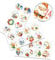 Yabaduu DIY Adventskalender Zahlen zum Aufkleben Nummern 1-24 Selbstklebende Sticker für Weihnachten Weihnachtskalender Selber Basteln Y048 (04 Aquarell Tiere rund)