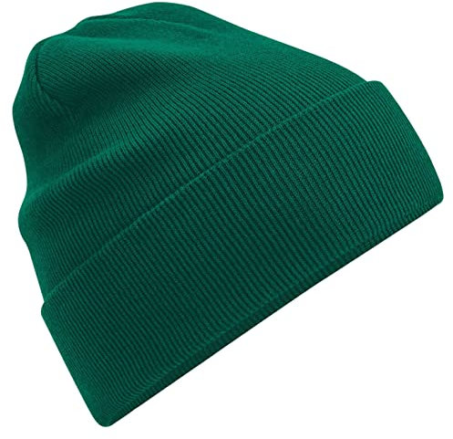 Beechfield B45N Organic Cotton Original Cuffed Beanie - Bottle Green