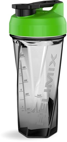 HELIMIX 2.0 Vortex Protein Shaker, 800 ml (28 oz) - Gourde Portable et Étanche pour Boissons Protéinées & Smoothies, Sans Bille, Compatible Lave-Vaisselle
