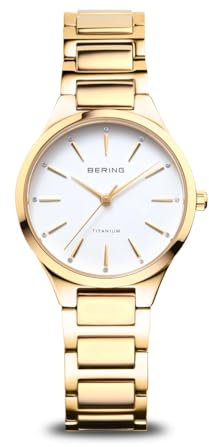 BERING Damen Uhr Quarz Movement - Titanium Collection mit Titan und Saphirglas 15630-734 - Wasserdicht: 10 ATM