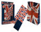 SKYTE 3Pcs Union Jack Gifts Set Gift Bag, Paper & Wrap Queen Platinum Jubilee Party Coronation Celebration Presents Great Britain Bottle Bag, Red, White & Blue, 33cm x 23.5cm x 9cm