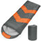 Tesmien Sleeping Bag for Adults & Kids 3-4 Season Warm Weather and Winter Lightweight, Waterproof for Teens, Men's Indoor & Outdoor Camping/Traveling/Hiking, Grey Orange