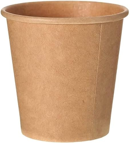 DeinPack Taza de café respetuosa con el medio ambiente, 1000 unidades, 100 ml, 4 onzas, color marrón, sin blanquear, taza de espresso para degustar, taza de café desechable, biodegradable