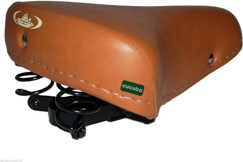 CUCUBA Fahrradsattel Montegrappa Comfort mit Federn und Polyurethan-Polsterung aus stoßdämpfendem Memory-Schaum. Ideal für Graziella, historische und holländische Fahrräder, Unisex