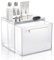 Disposable Facial Towel Storage Box - Acrylic Container Compatible With Clean Skin Club Clean Towel XL - Wall-Mounted Makeup Organizer With Drawer (Excluding Facial Towels)