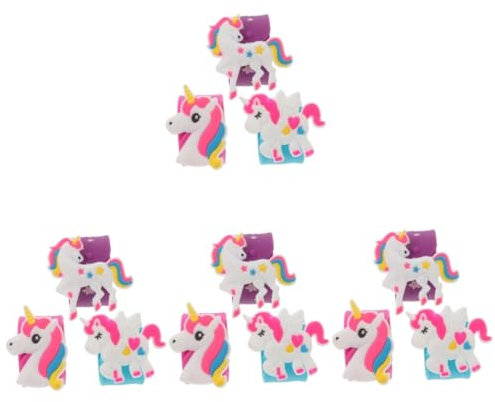 Abaodam 12stücke Einhorn Schnapp-armbänder Aus Junge Mädchen Party- Farbvariationen Für Feiern Und Spielpreise Spaßige Armbänder Für Mädchen Und Jungen