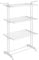 SONGMICS Étendoir à Linge, Séchoir Mobile à 4 Niveaux, avec roulettes, Pliable, 63,5 x 128 x 173 cm, Grande Capacité, Montage Facile, Utilisation Intérieure et Extérieure, Blanc Nuage LLR701W03