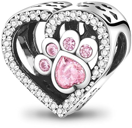 KUNSIR Charm Anhänger Damen 925 Sterling Silber für Armband Charms Beads passend für Pandora Armband und Halskette, Kompatibel mit Europäischen Armbänder für Frauen Mädchen