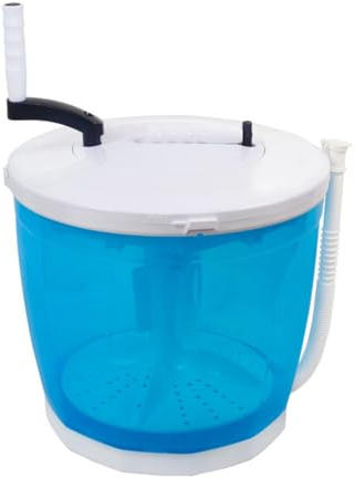 35x34cm Handbetriebene Waschmaschine 2in1 Mini Waschmaschine Leicht Zu Verstauen Und Transportieren Für Camping, Reisen, Auto, Wohnmobil, Schlafsäle(Blue)