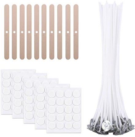 Scentoria100 Stück Kerzendocht, Kerzendochte für Kerzen, Kerzen Docht Set, Kerzendocht Kaufen, Kerzendochte für Dicke Kerzen, Kerzen Selber Machen Set, Dochte für Kerzen Gießen, Candle Wick (25cm P)
